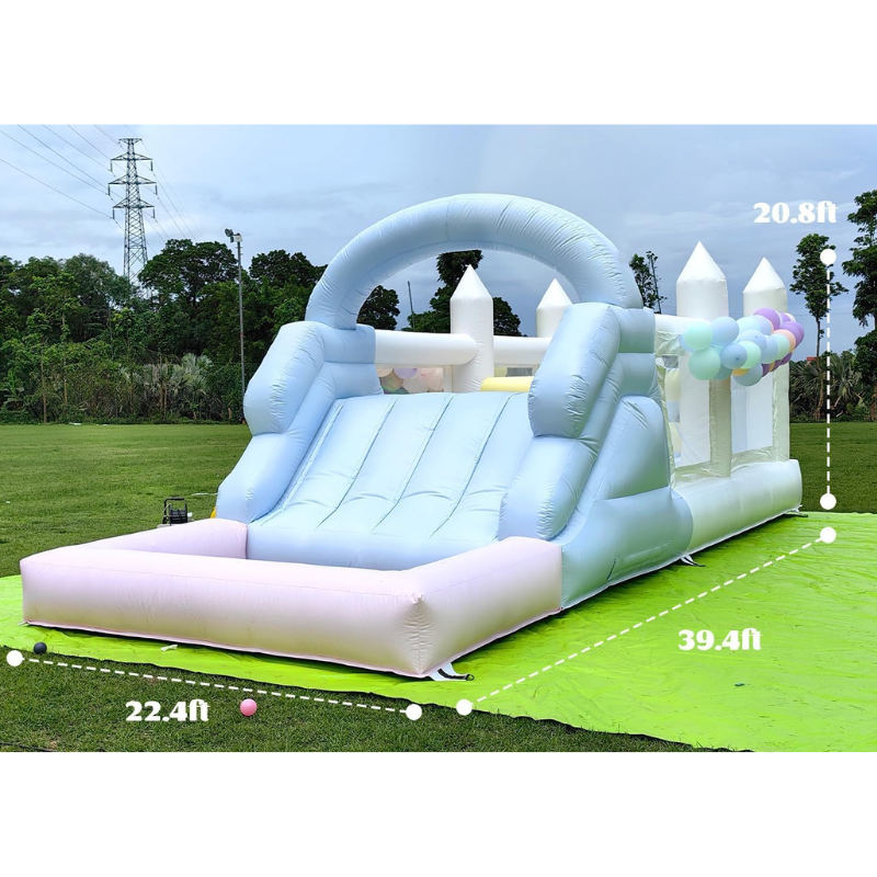 Parcours d'obstacles gonflable Macaron Fun