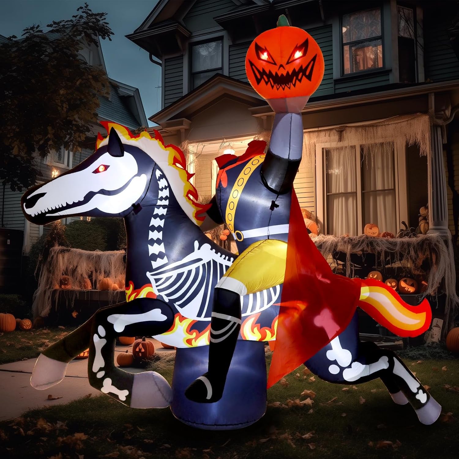10 Ft Halloween Inflatable Clowns Arched Door Outdoor Decorations, Day of The Dead Blow Up Yard Decor with Built-in LED Light (Plug in) for Lawn Home Dia de Los Muertos Party Indoor Outdoor