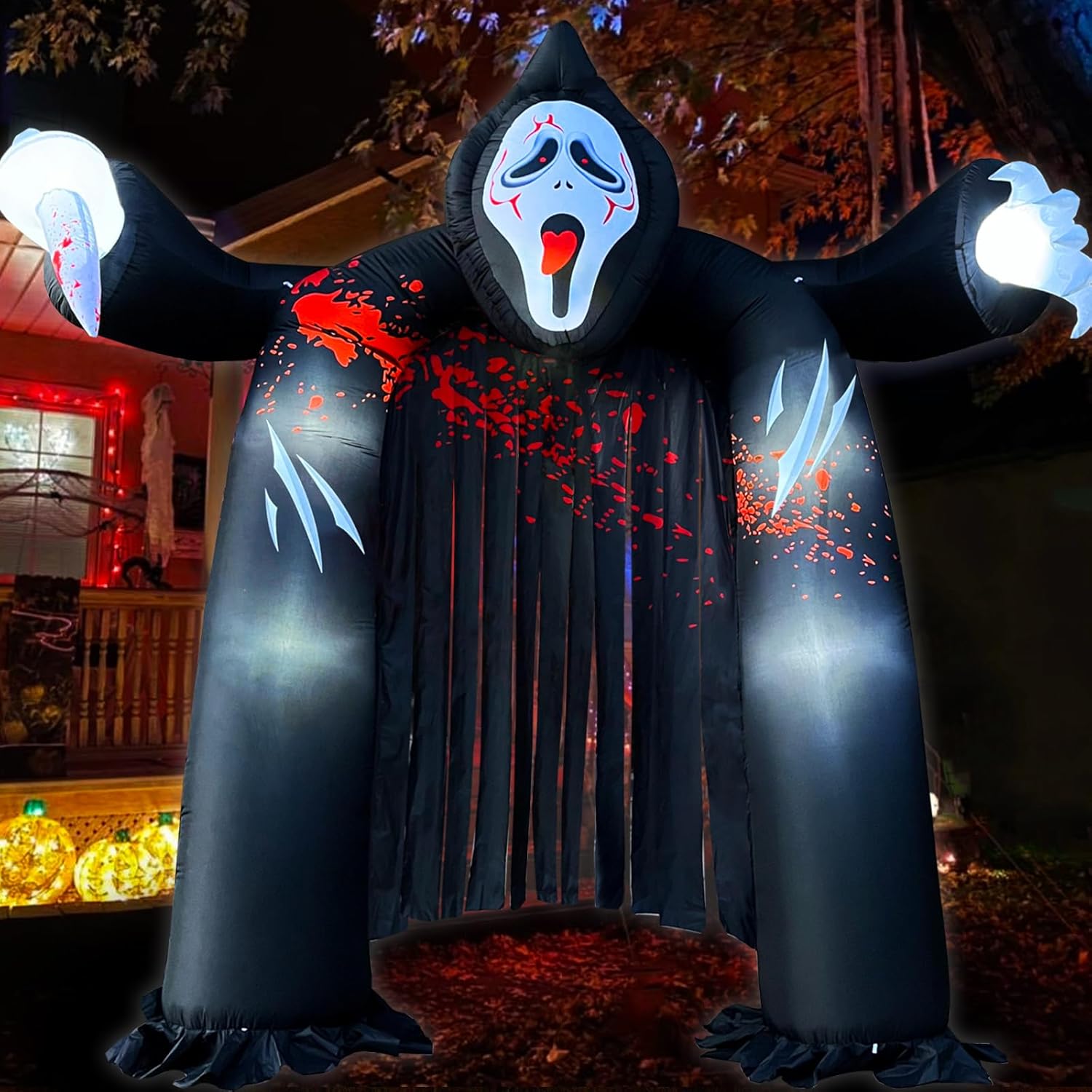 Arco Inflable de Halloween de 6 pies con Fantasma y LEDs Integrados