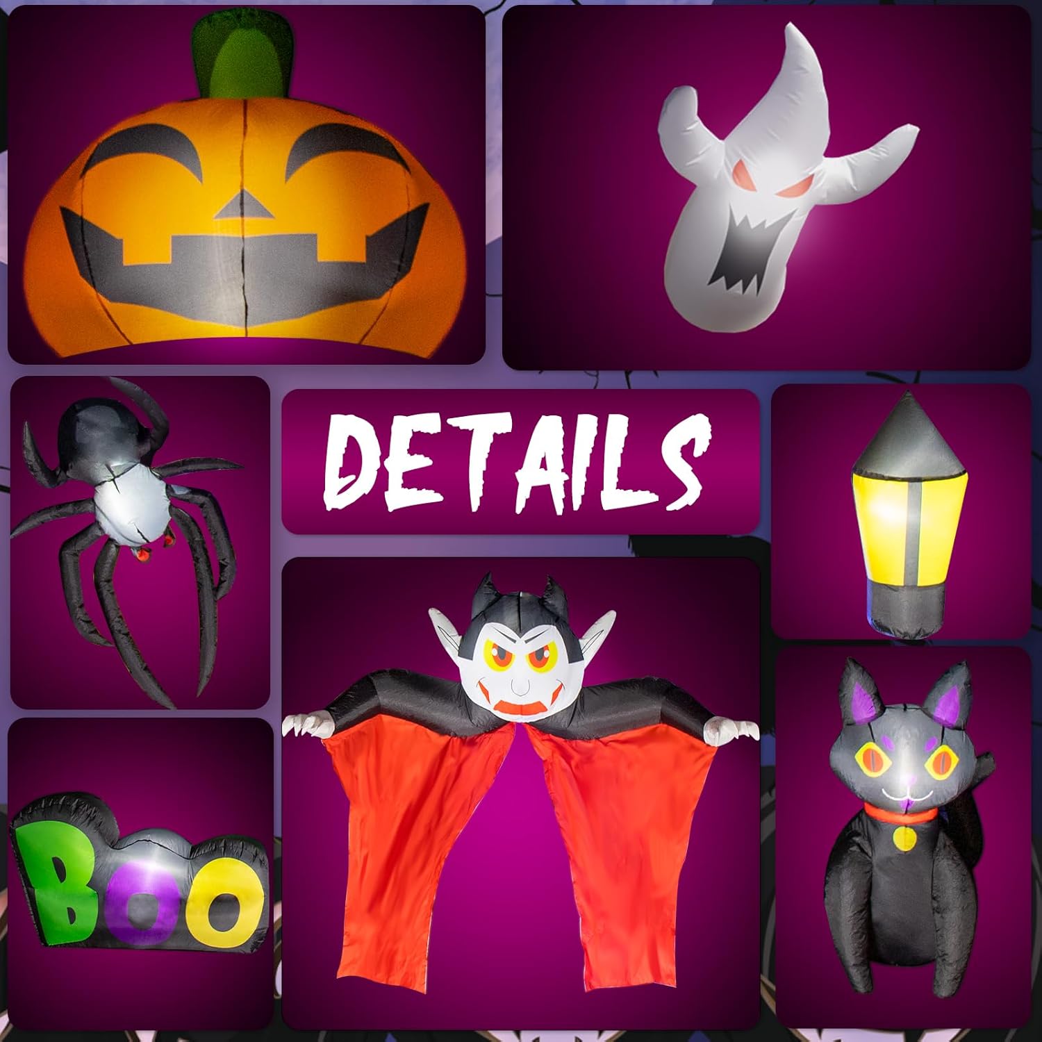 Arco Inflable de Halloween de 14 pies Decoración Exterior Embrujada