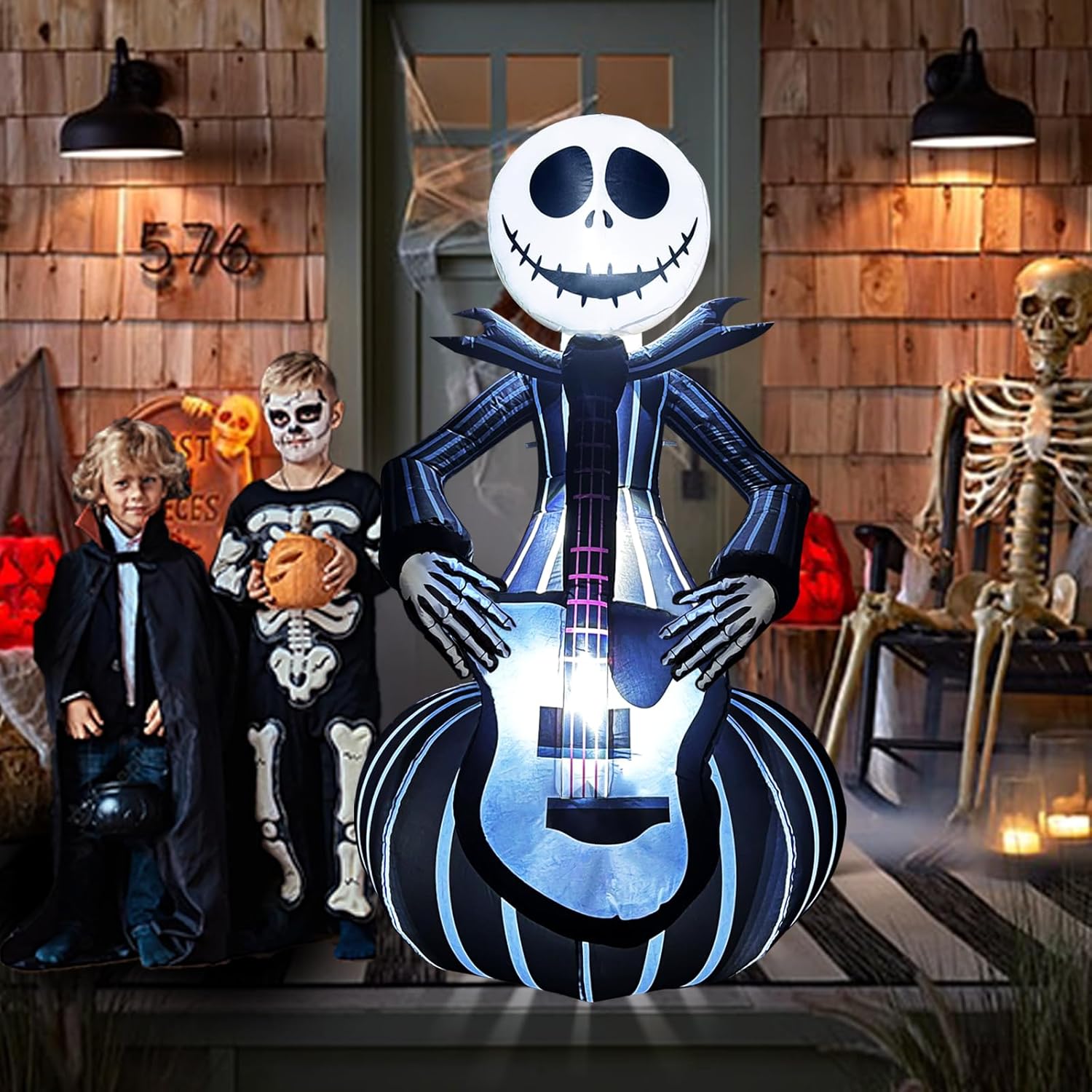 Arco Inflable de Halloween de 6 pies con Fantasma y LEDs Integrados