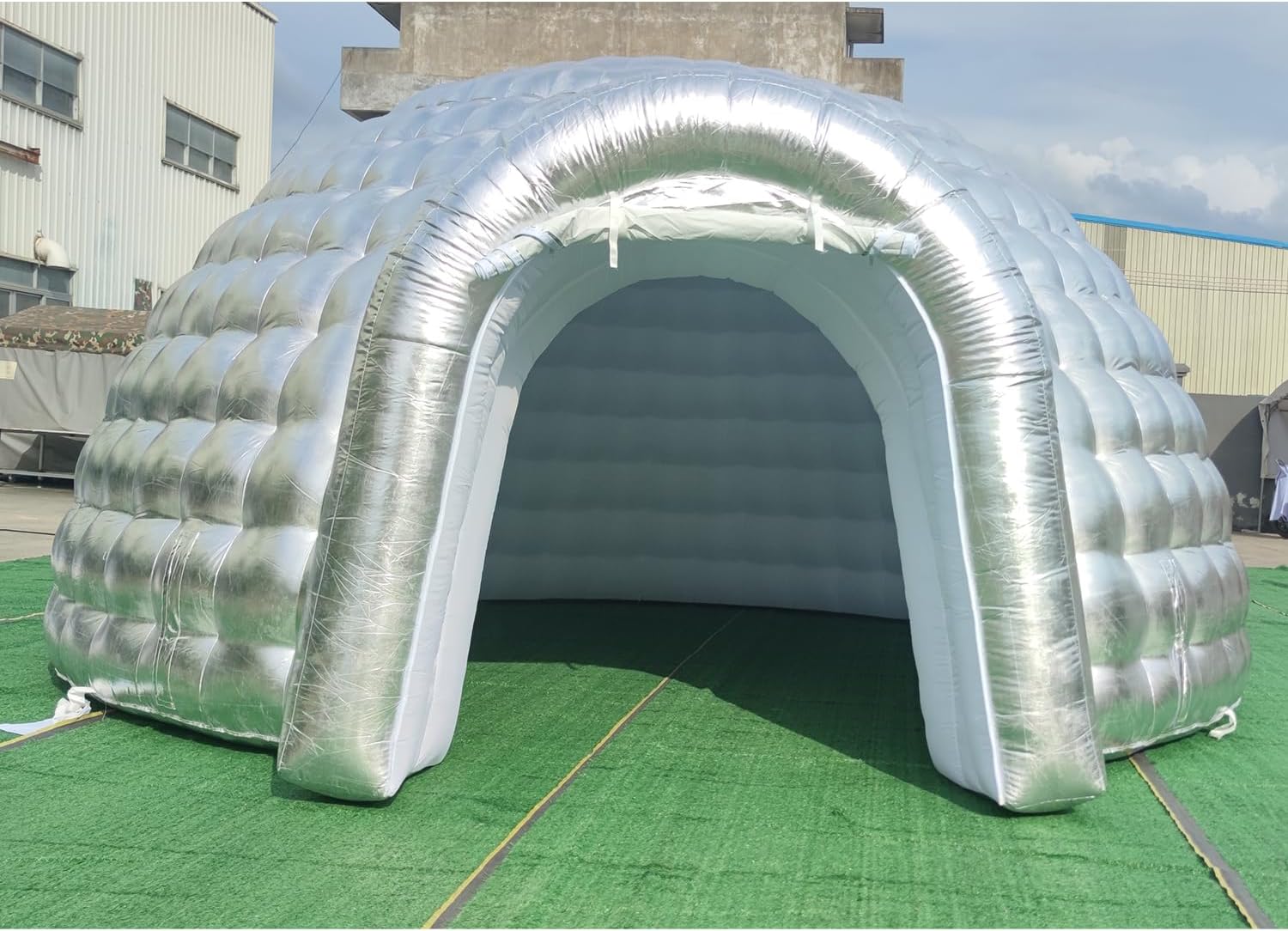 Carpa de domo inflable portátil para exteriores con luz LED para fiestas, bodas, eventos y camping