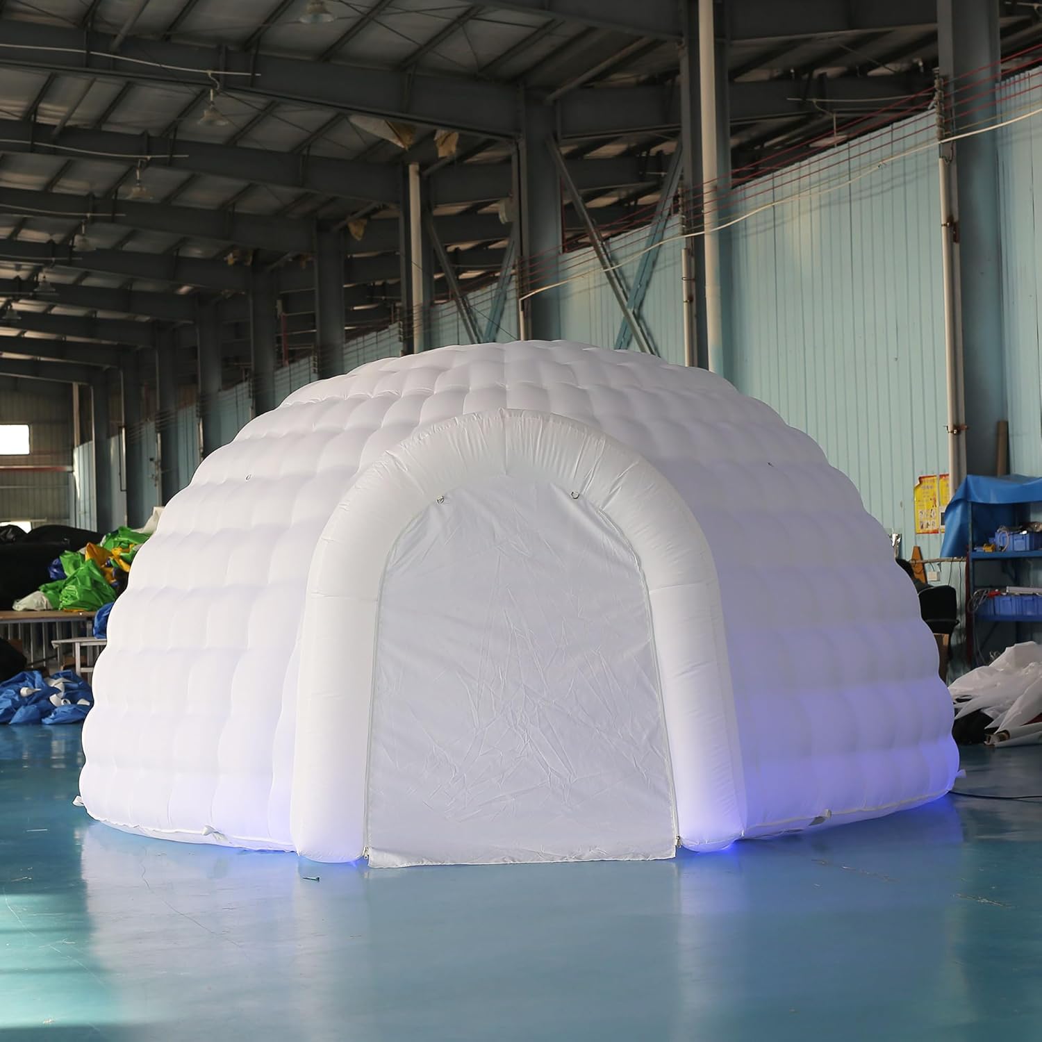 Carpa de domo inflable portátil para exteriores con luz LED para fiestas, bodas, eventos y camping