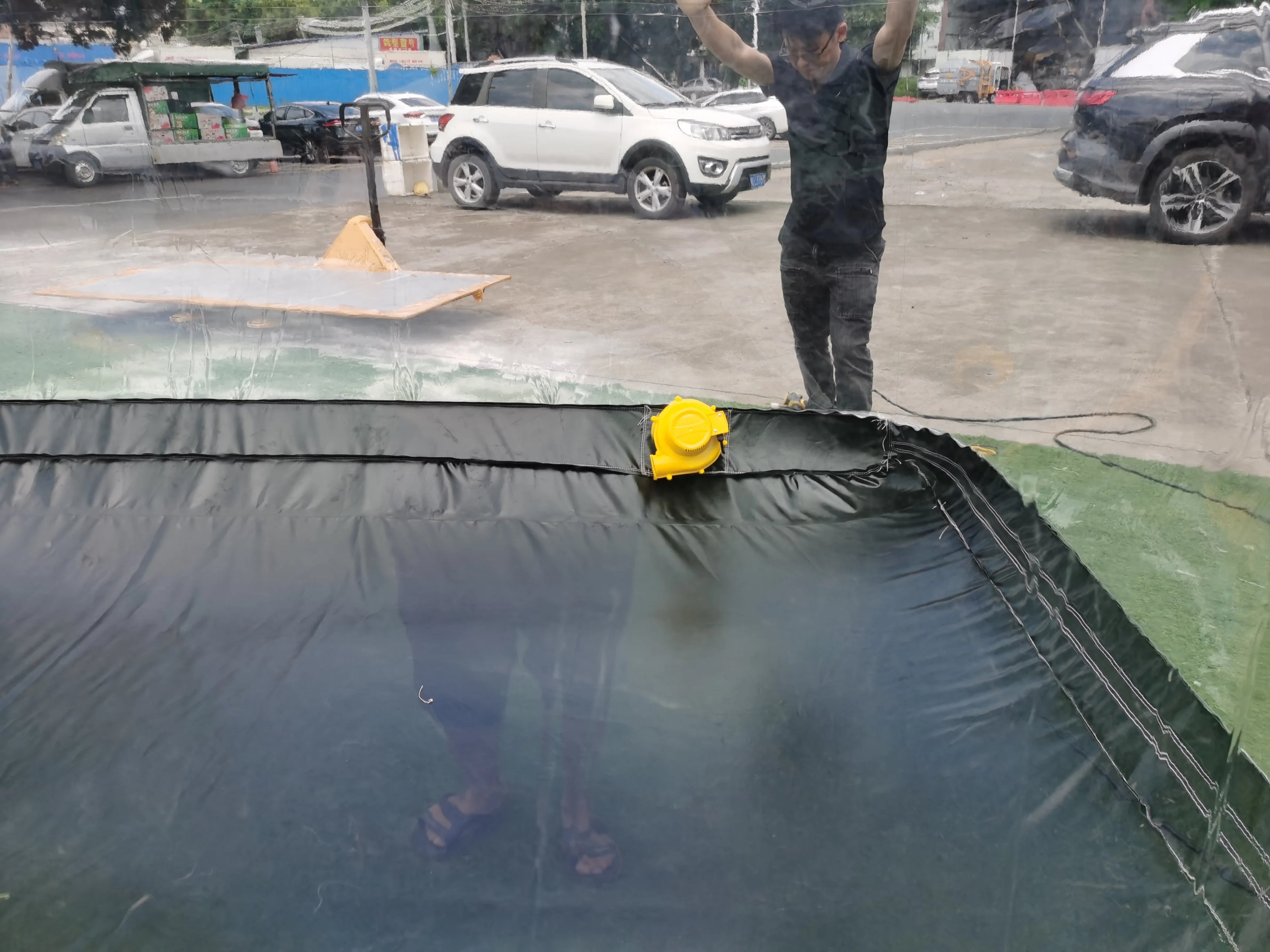 Cubre cápsula inflable para automóvil