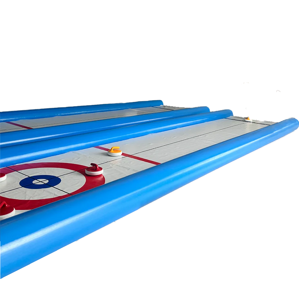 Inflatable Curling Mat with Stones for All Ages