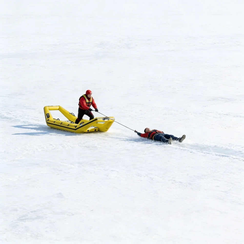 Inflatable Rescue Raft Ice Water Rapid Deployment Swiftwater