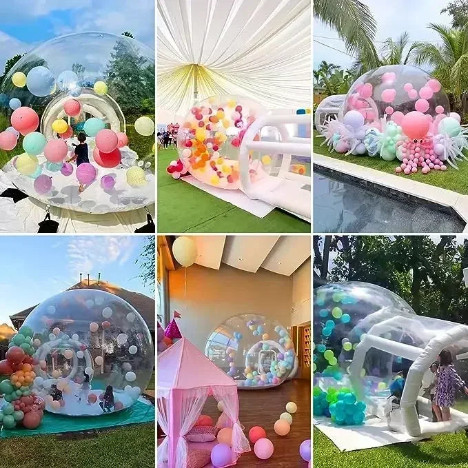 Transparentes aufblasbares Seifenblasenhaus mit Pumpe