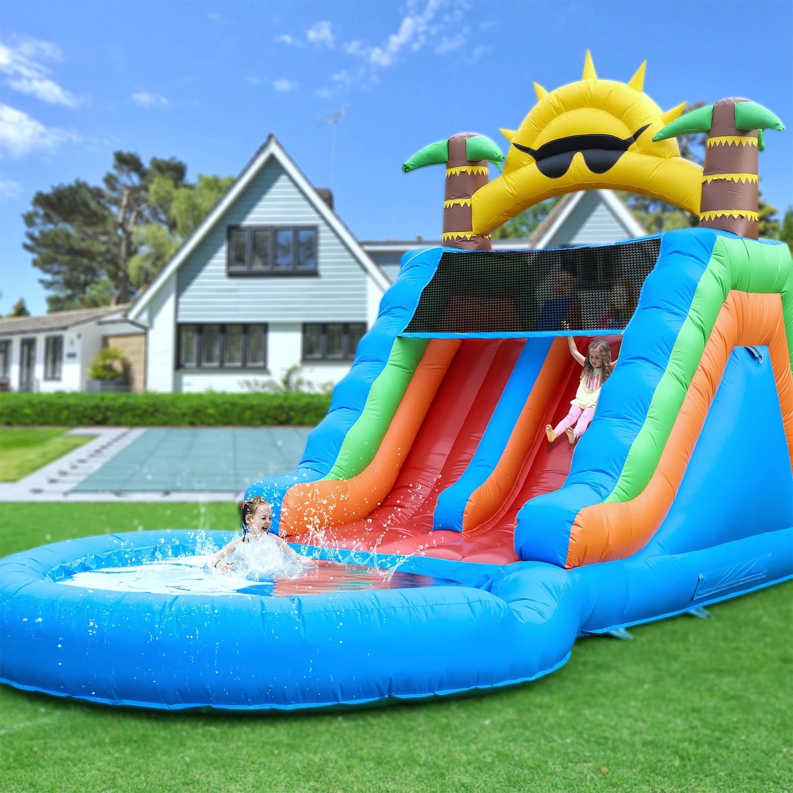 Aufblasbarer Wasserrutschen-Hüpfburg-Spielplatz
