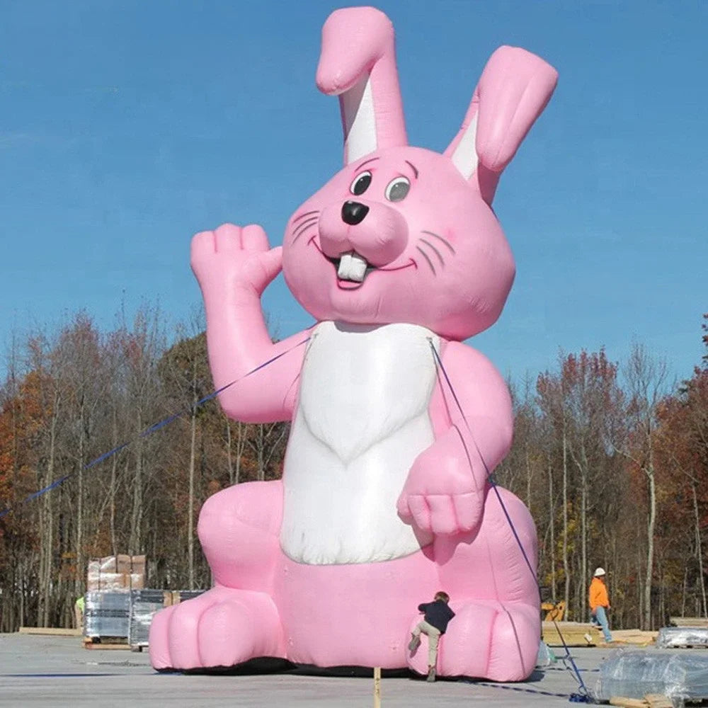 Giant Inflatable Pink Easter Bunny Decoration