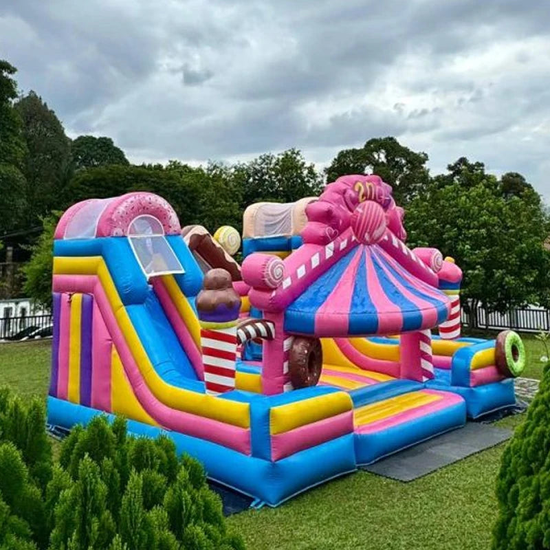 Aufblasbare Rutsche „Pink Candy“ für Kinder
