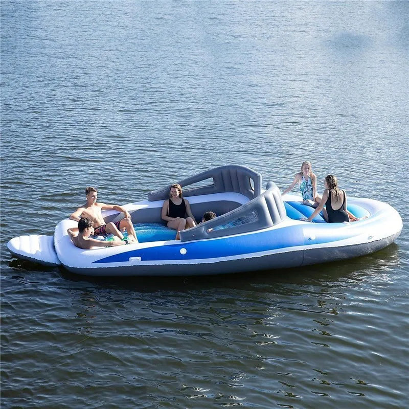 Inflatable Pirate Island Float for 6 People