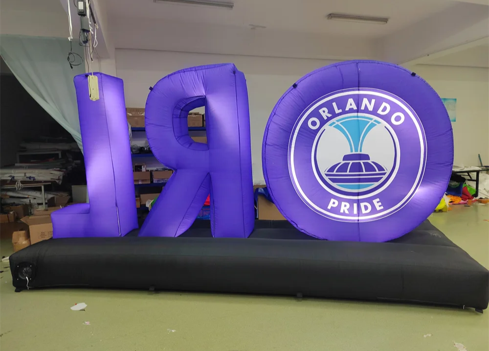 Mur de logo gonflable à LED personnalisé
