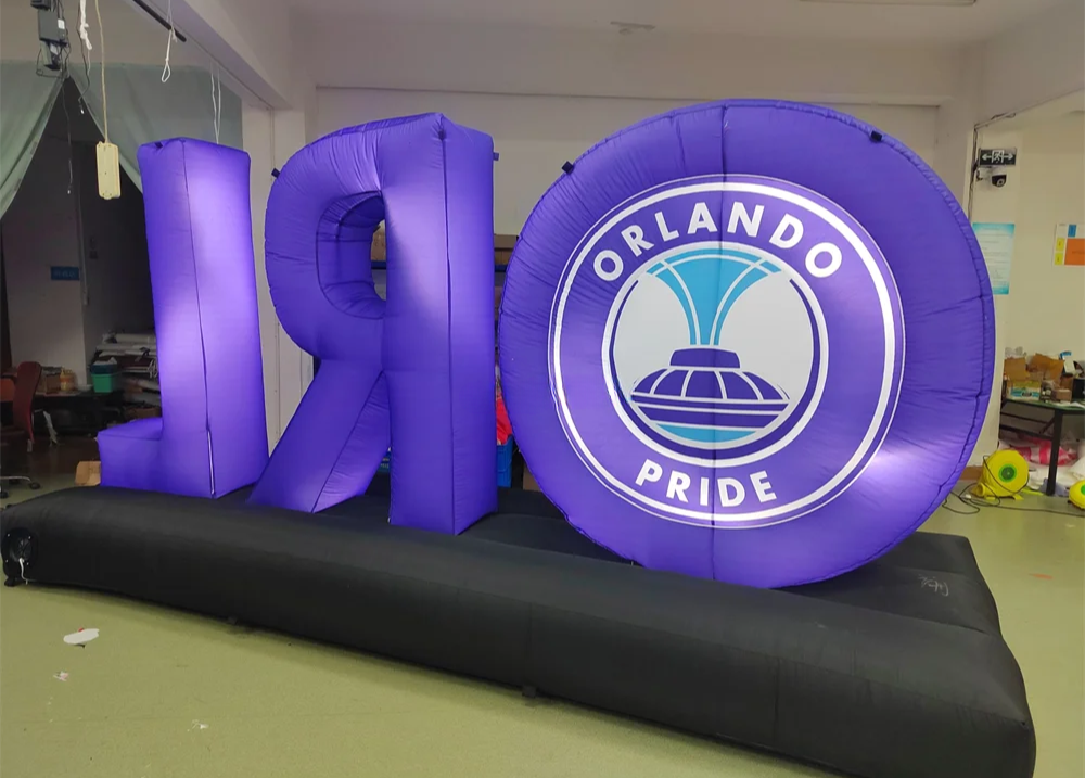 Mur de logo gonflable à LED personnalisé