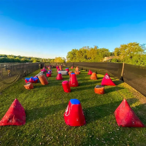 Aufblasbare Paintball- und Nerf-Bunker für Spiele
