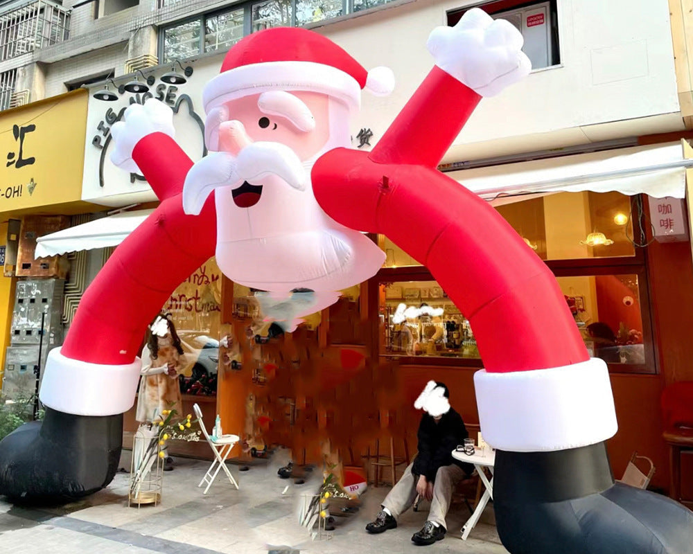 Arco Feliz Santa Decoración Inflable para la Puerta de Navidad