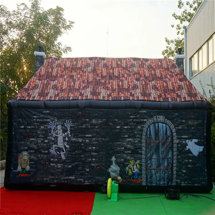 Tente gonflable de maison hantée Halloween Cottage