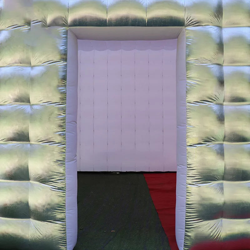 Carpa Inflable Comercial Gigante Plateada de 13x13 pies para Eventos y Fiestas