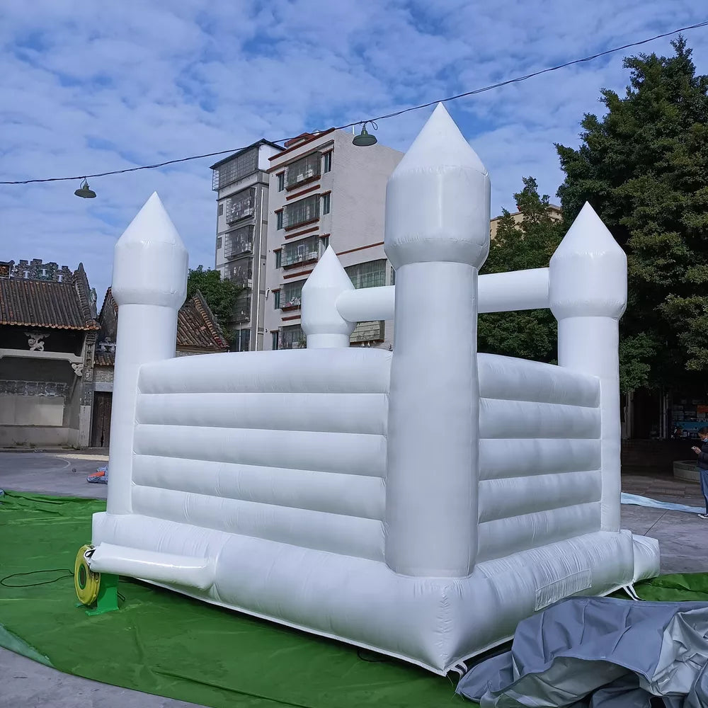Castillo Inflable de Boda Blanco para Fiestas y Eventos