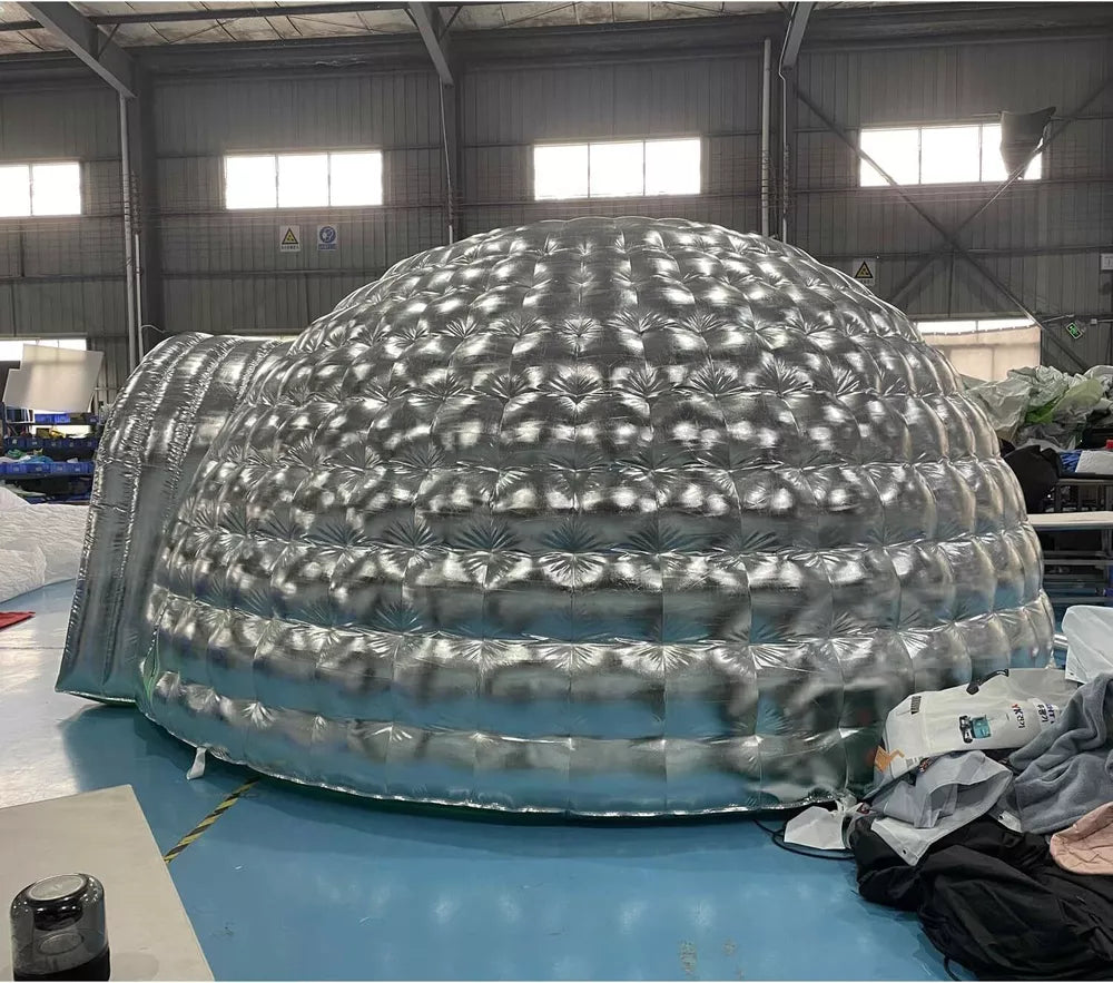 Tente dôme igloo gonflable avec lumière LED pour fête ou mariage