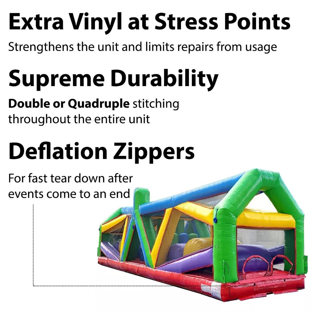 40L Curso de Obstáculos Inflable Retro Carrera Radical