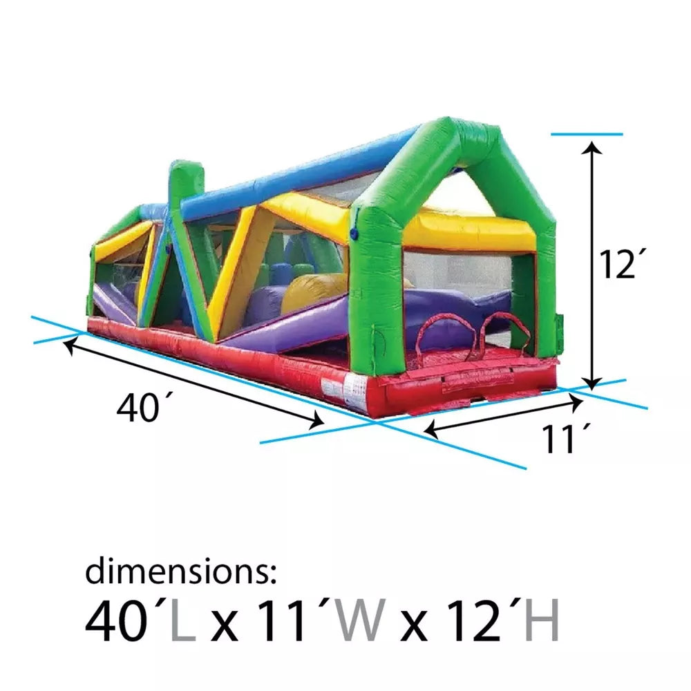 40L Curso de Obstáculos Inflable Retro Carrera Radical