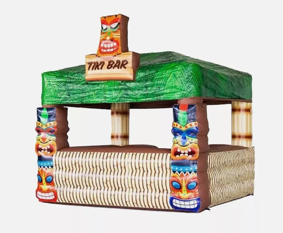 Bar Tiki Inflable Portátil para Fiestas de Verano en la Playa
