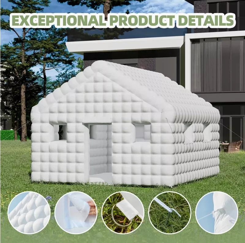 Carpa Inflable Blanca de 16x20x12 pies para Fiesta Disco al Aire Libre