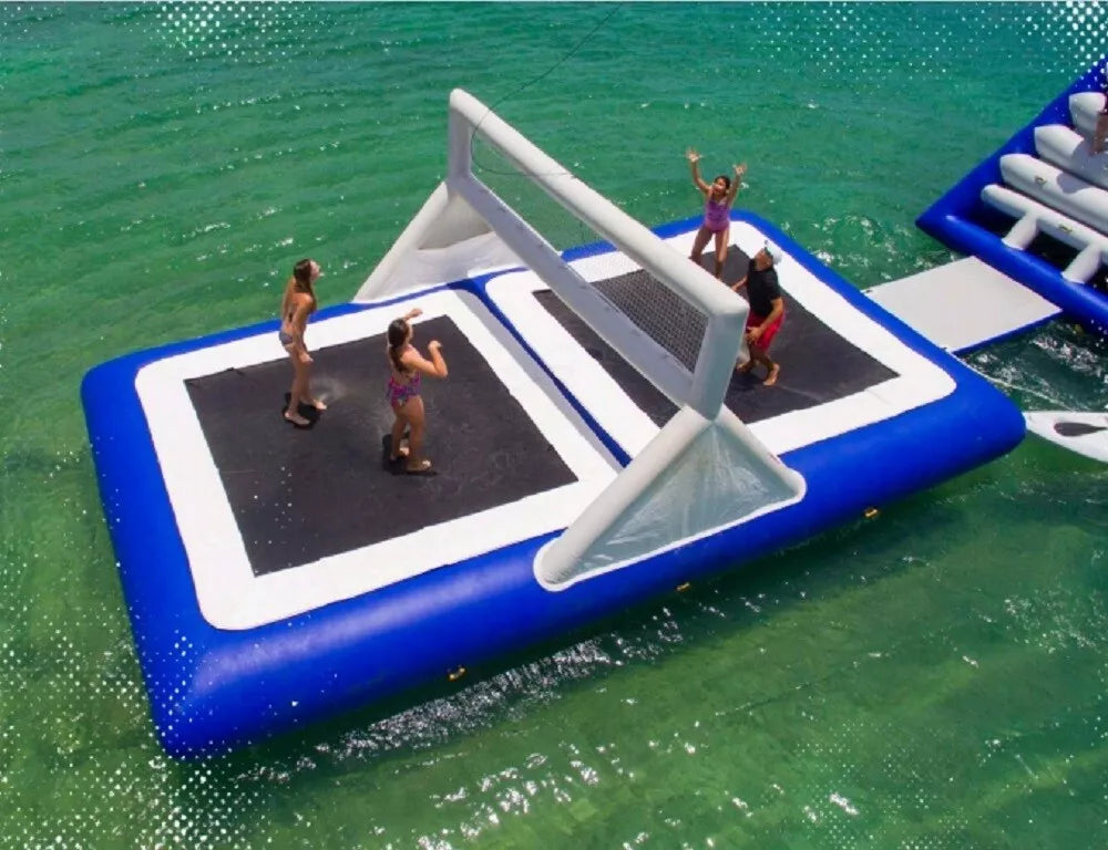 Cancha de voleibol inflable flotante para deportes acuáticos