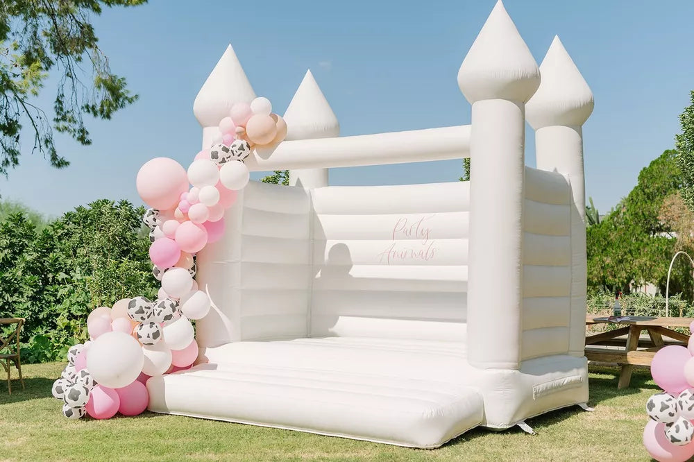 Castillo Inflable de Boda Blanco para Fiestas y Eventos