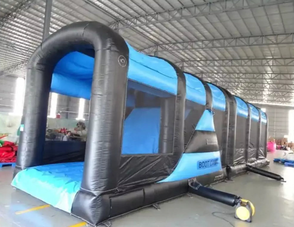 Curso de obstáculos inflable comercial deslizante de 38 pies de vinilo mármol