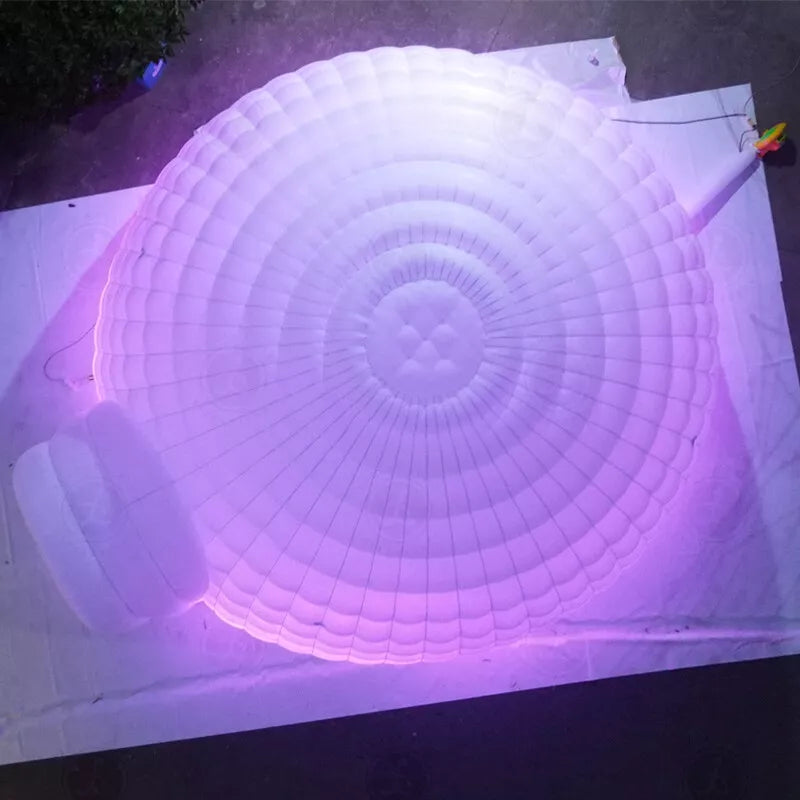 Carpa de domo inflable iglú de 20 pies con luces LED