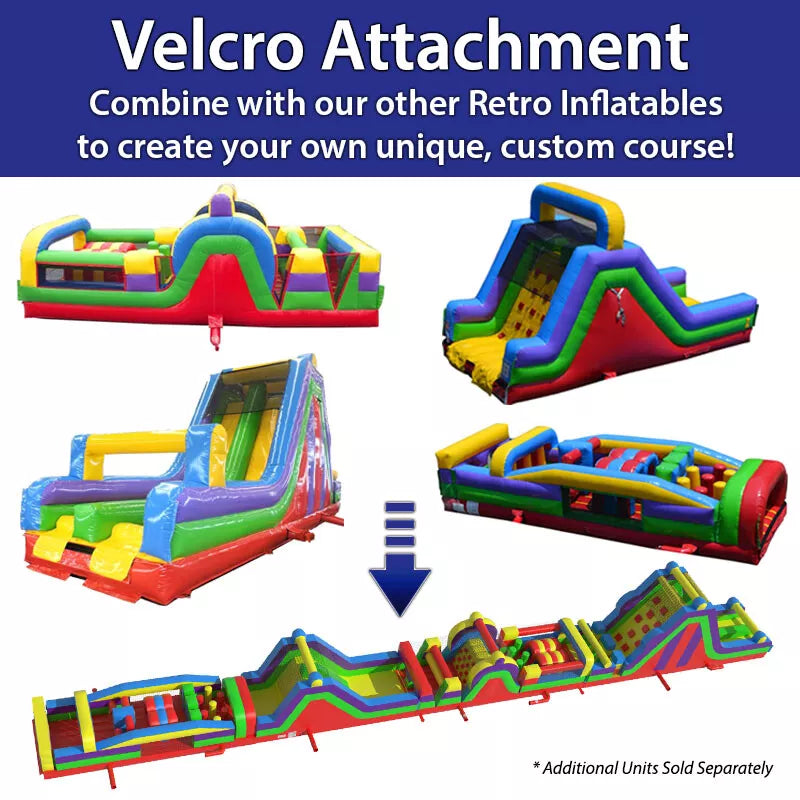 40L Curso de Obstáculos Inflable Retro Carrera Radical