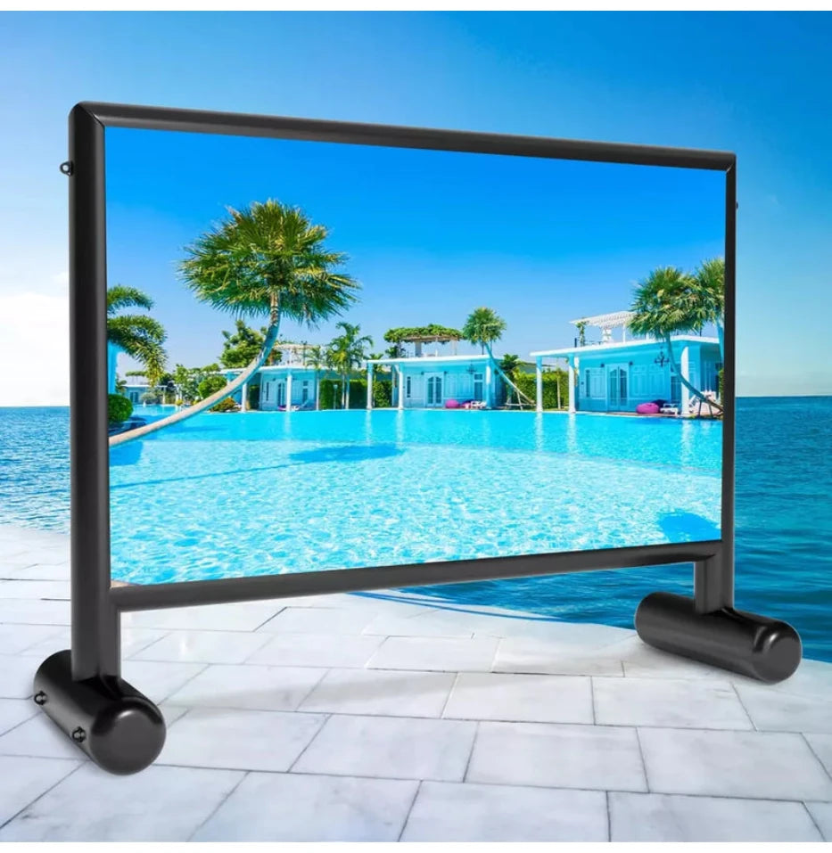 Pantalla de proyector inflable de 16 pies, diseño hermético para exteriores