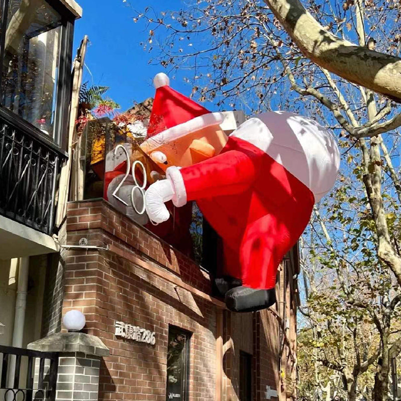 Paquete Blanco de Escalada Santa Claus Inflable de Navidad