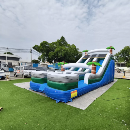 Toboggan aquatique gonflable géant de 8,2 m – Plaisirs en plein air, secs et humides