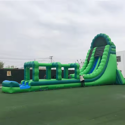 Aufblasbare Wasserrutsche Green Colossus
