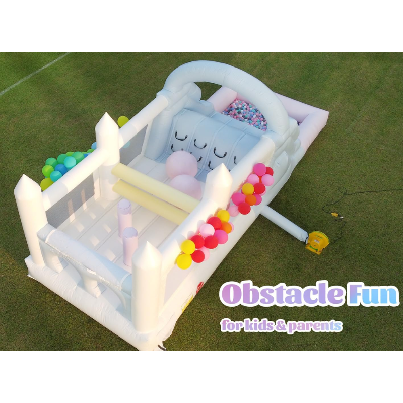 Parcours d'obstacles gonflable Macaron Fun