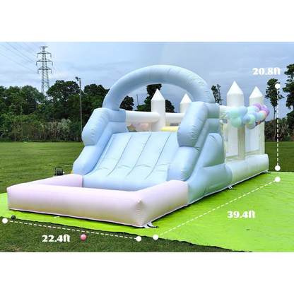 Parcours d'obstacles gonflable Macaron Fun