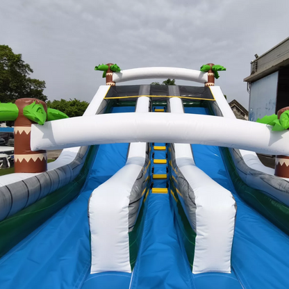 Toboggan aquatique gonflable géant de 8,2 m – Plaisirs en plein air, secs et humides