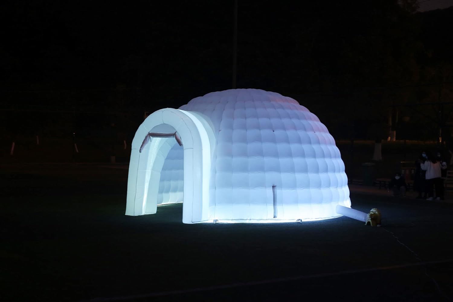 Carpa de domo inflable portátil para exteriores con luz LED para fiestas, bodas, eventos y camping