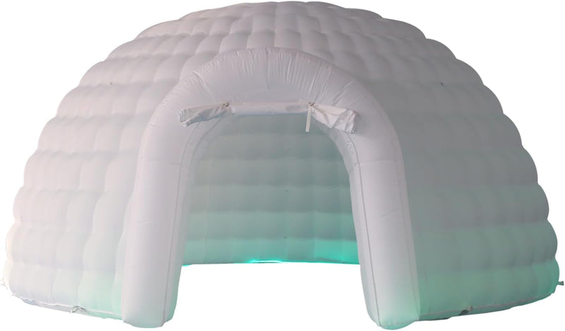 Carpa de domo inflable portátil para exteriores con luz LED para fiestas, bodas, eventos y camping
