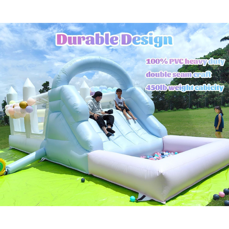 Parcours d'obstacles gonflable Macaron Fun