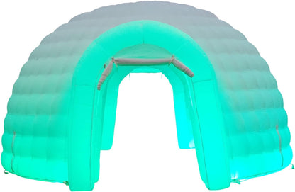 Carpa de domo inflable portátil para exteriores con luz LED para fiestas, bodas, eventos y camping
