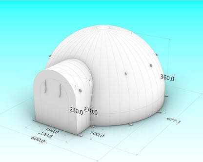 Carpa de domo inflable portátil para exteriores con luz LED para fiestas, bodas, eventos y camping