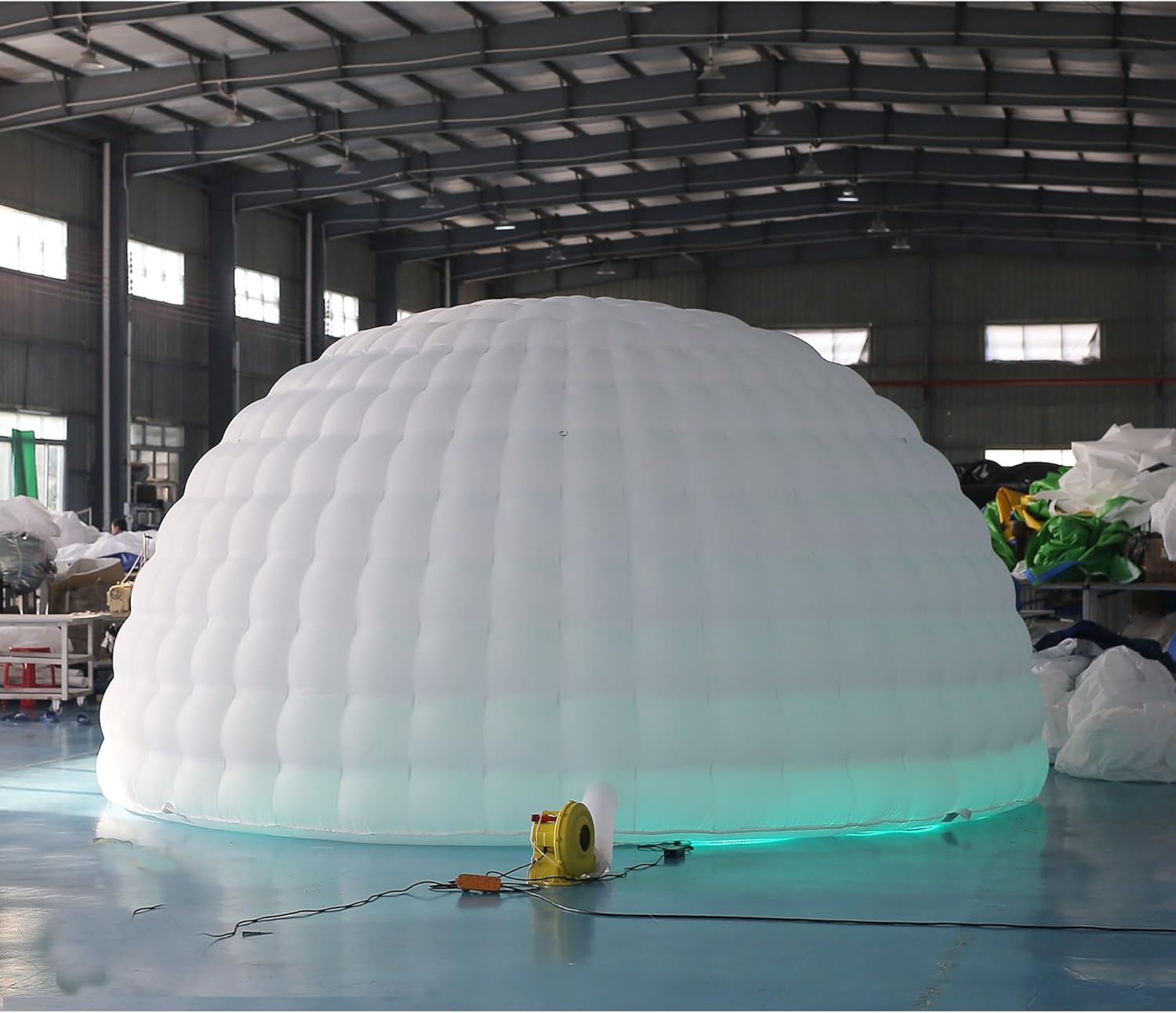 Carpa de domo inflable portátil para exteriores con luz LED para fiestas, bodas, eventos y camping