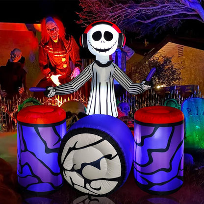Arco Inflable de Halloween de 6 pies con Fantasma y LEDs Integrados