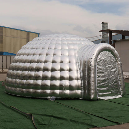 Carpa de domo inflable portátil para exteriores con luz LED para fiestas, bodas, eventos y camping