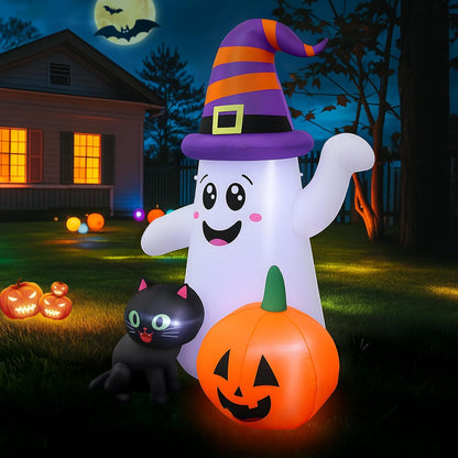Halloween Inflatable Tree with LEDs for Yard