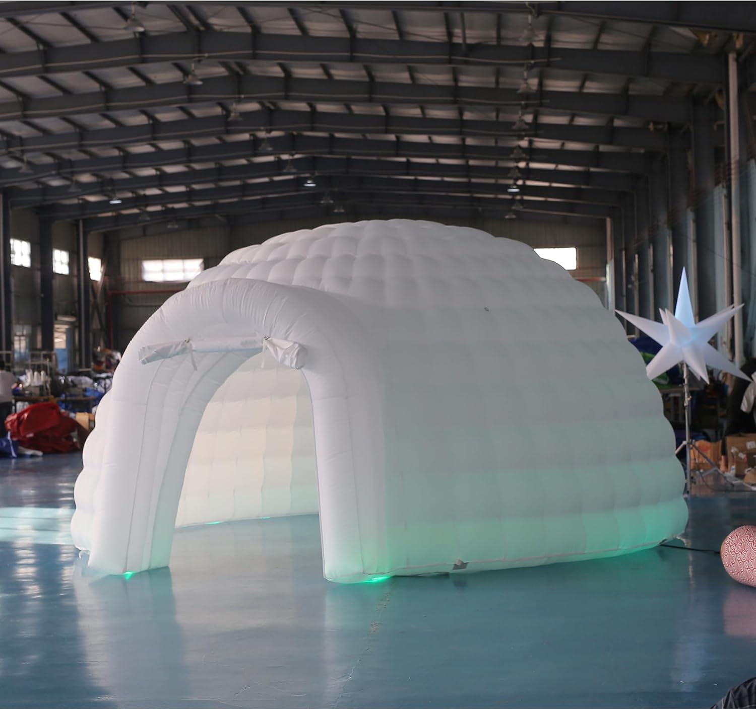 Carpa de domo inflable portátil para exteriores con luz LED para fiestas, bodas, eventos y camping