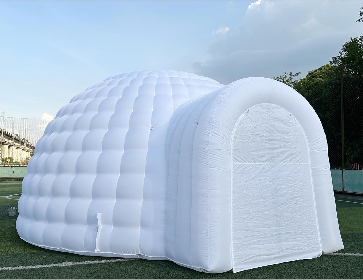 Carpa de domo inflable portátil para exteriores con luz LED para fiestas, bodas, eventos y camping